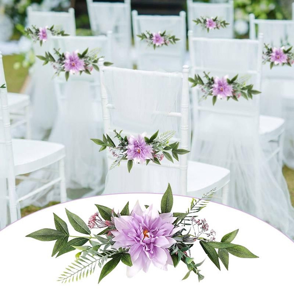 20pc Wedding Chair Flower Decoration Artificial Flowers Arrangement for