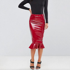 highwaistleatherskirt, rufflesskirt, ruffle, clubwear