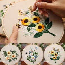 embroideryhoop, bouquetflowerembroiderykit, diyweddingdecorkit, embroiderystarterkitset