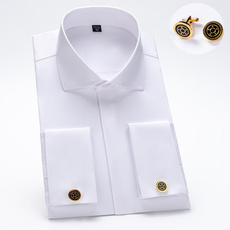 men's dress shirt, formal shirt, french cuff shirt, casual shirt