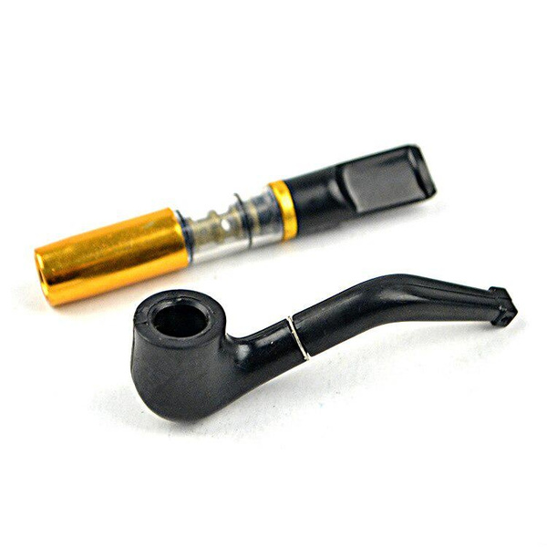 1 Set Tobacco Pipe with Cigarette Holder Heath Filter Smoking Pipe Wish