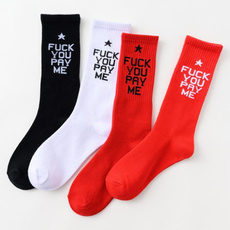beach volleyball socks, Cotton Socks, Cotton, letter print