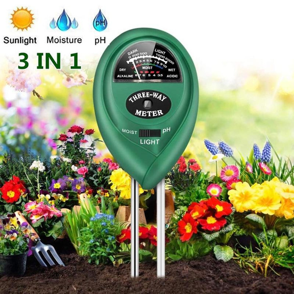Spring Flower Meter 3in1 Soil PH Meter Moisture Monitor Acidity Detector Fertility Soil ...