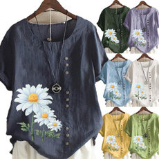 Summer, Loose, summer t-shirts, short sleeves