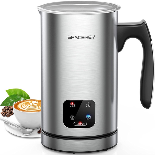 Milk Frother, Electric Milk Steamer, Spacekey 4-in-1 Automatic Hot and ...