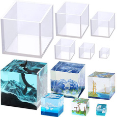 cube, crystaldroprubber, epoxyresinmould, handwork