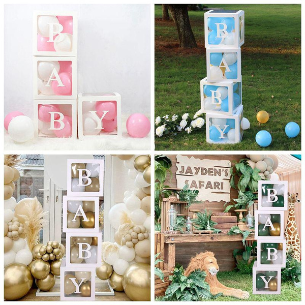 38pcs/set Baby Shower Boxes With Balloons For Baby Shower Boys Girls