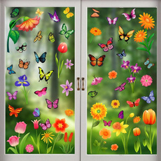 windowdecal, butterfly, Flowers, pvcstickerdecal