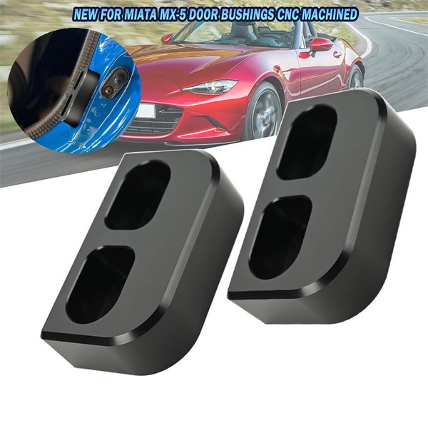1Pair Car Door Bushing Black CNC Machined For Mazda for Miata for MX5
