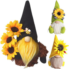 cute, gnome, Sunflowers, doll