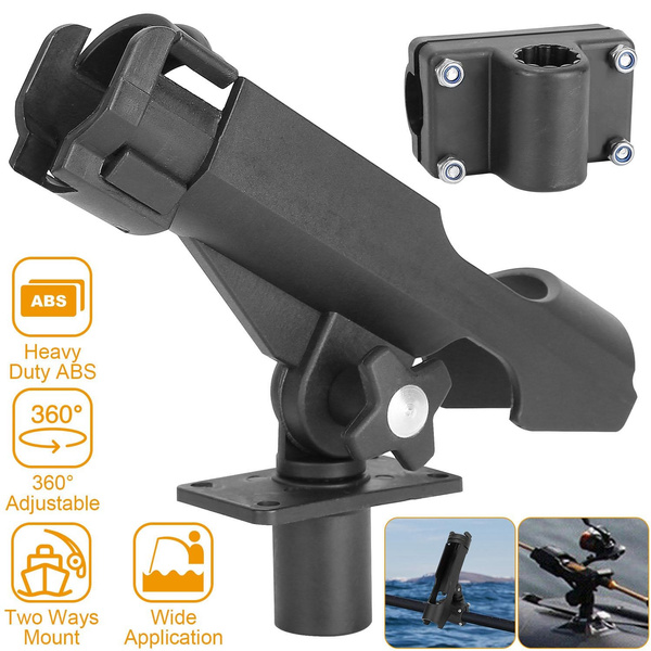 Boat Fishing Pole Rod Holder 360° Rotatable Kayak Side Rail Mount