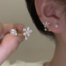 bridewedding, Flowers, Jewelry, Pearl Earrings