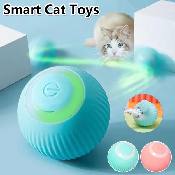 USB Smart Cat Toys Automatic Rolling Ball Electric Cat Toys Bionic Movement Cat Gravity Intelligent Boules Toy Funny Cat Ball for Cats Training