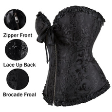 Zip, Black Corset, brocadecorset, Lace