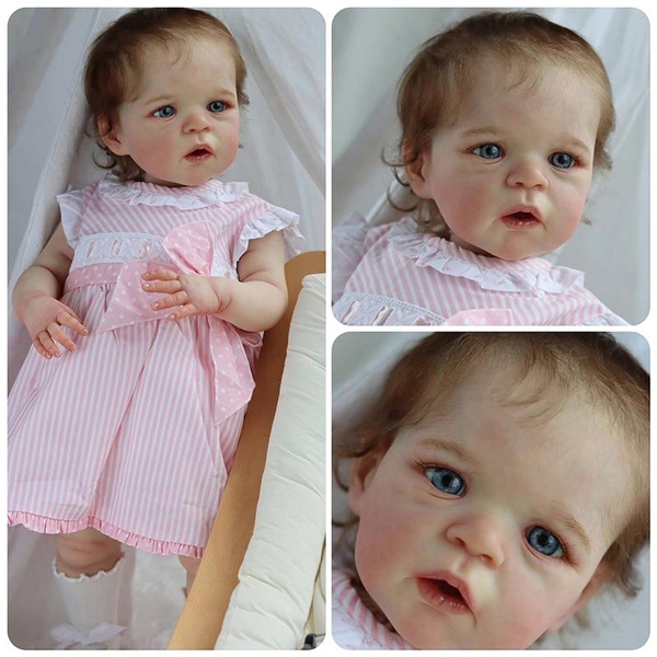 60cm New Realistic Silicone Girl Coll Lifelike Cotton Body Dolls with ...