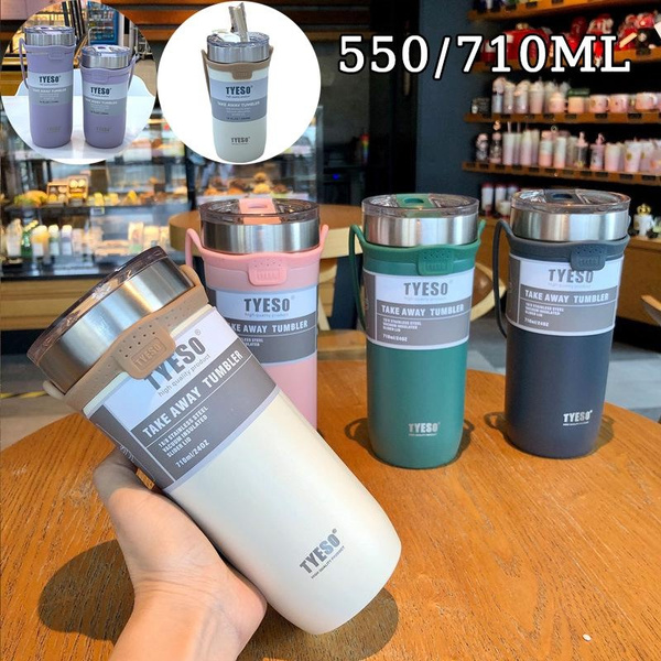 Stainless Steel Water Cup Portable Rope Coffee Cup Vacuum Insulation ...