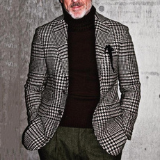 Vintage, plaid, Blazer, Coat
