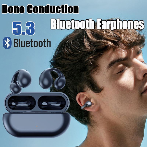 Bluetooth 5.0 Bone Conduction Sport Headphones – Wireless Earbuds With Mic, Waterproof (Black)
