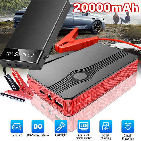 Car Jump Starter Booster Jumper Box 20000mAh Power Bank Battery Charger  Portable