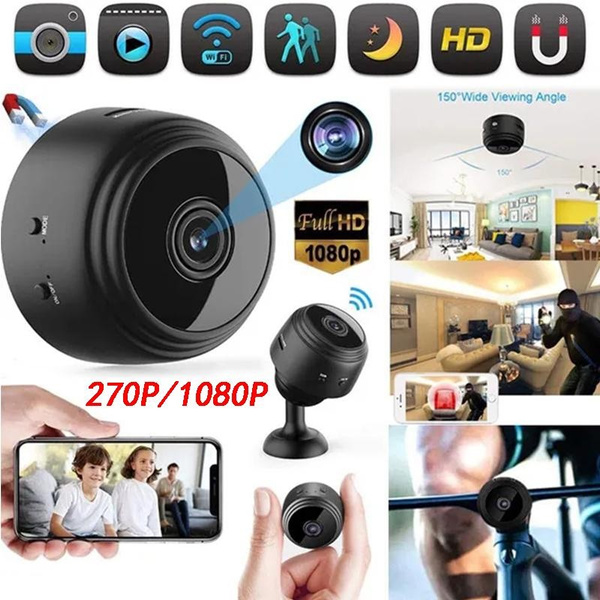 Portable Home Security Cameras Covert Nanny Spy Camera Wireless Hidden WiFi Mini  Camera HD 1080P Cam Small Indoor Outdoor Video Recorder Motion Activated  Night Vision 