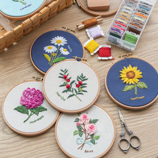 embroiderybeginner, crossstitch, Flowers, embroideryhoop