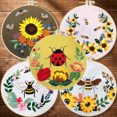 Kit, embroideryclothwithanimalpattern, butterflyembroiderykit, ladybugpatternembroiderykit