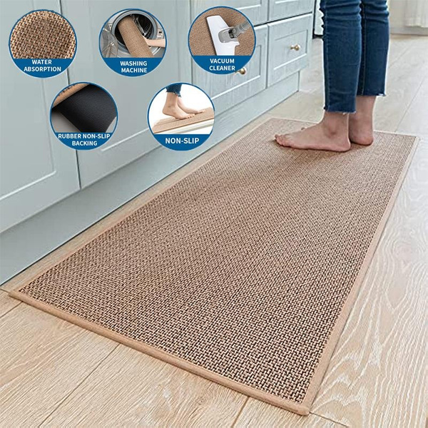 Kitchen Floor Mat Washable Rugs House Entrance Mat Bathroom Rug Non-slip  Carpet