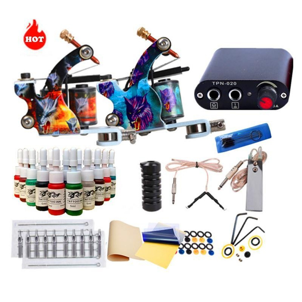 Tattoo Kit Complete Set Tattoo Machines Colors Tattoo Ink Supplies