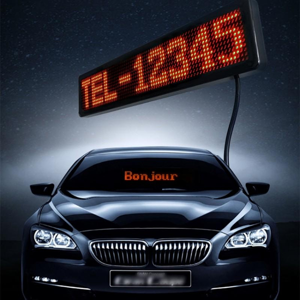Rear Window LED Display Car Window LED Eyes - Orange Semicircle Demon ...