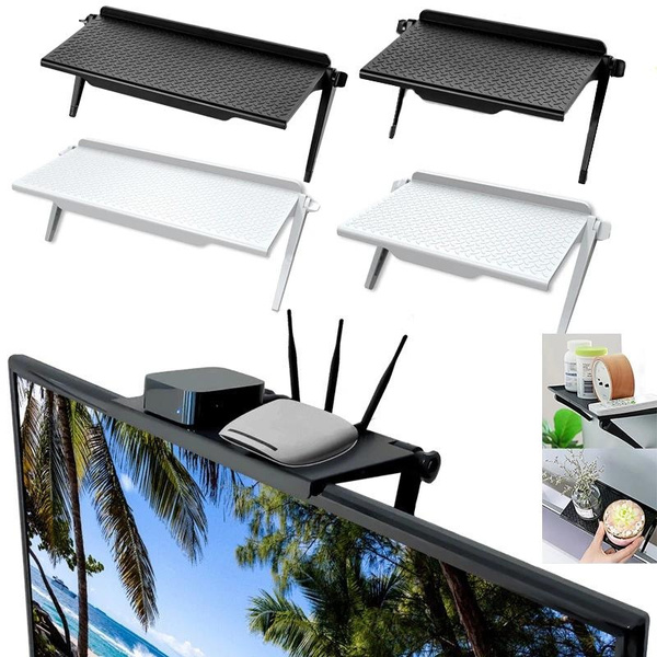 Rack TV Monitor Organizer Screen Top Storage Shelf Holder Practical ...