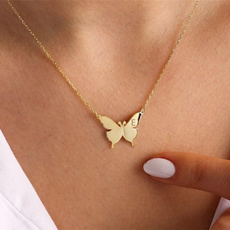 butterfly, minimalist, bff, gold