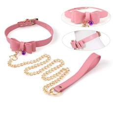 pink, Chain Necklace, Chain, bow tie