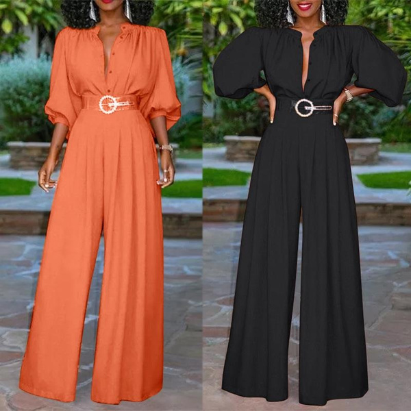 Women's Formal Jumpsuit Rompers Wide Leg Trousers Casual