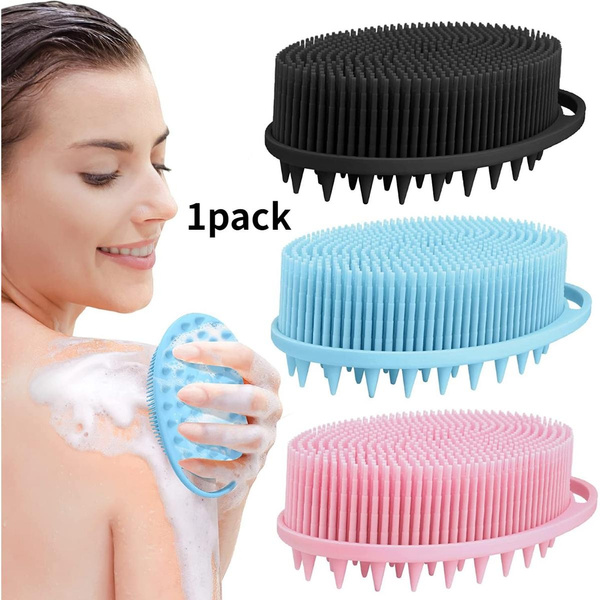 1 Pack Silicone Body Scrubber, Exfoliating Body Scrubber, Soft Silicone ...