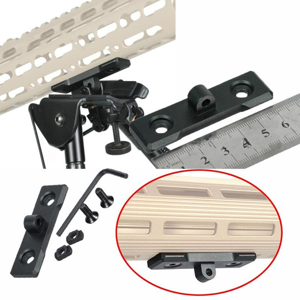 Tactical Keymod MLOK Bipod Mount Handguard Adapter Low Profile for AR15 Rifle Accessory Harris