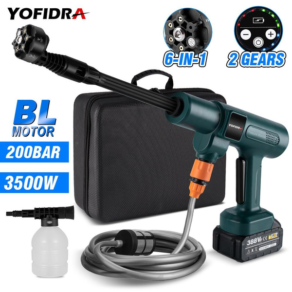 Yofidra 3500W High Pressure Car Washer 18V Garden Water Gun Home