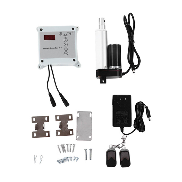 Safety Door Opener and Closer, IP44 Protection Automatic Chicken Cage Opener Weatherproof Timing