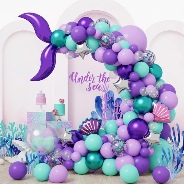 Mermaid Balloon Garland Arch Kit Mermaid Tails Ballons for Baby Shower ...