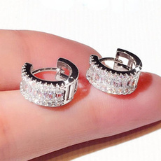 huggieearring, Sterling, Hoop Earring, Jewelry