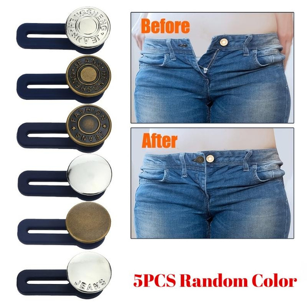 5PCS Metal Button Extender for Pants Jeans Free Sewing Adjustable ...