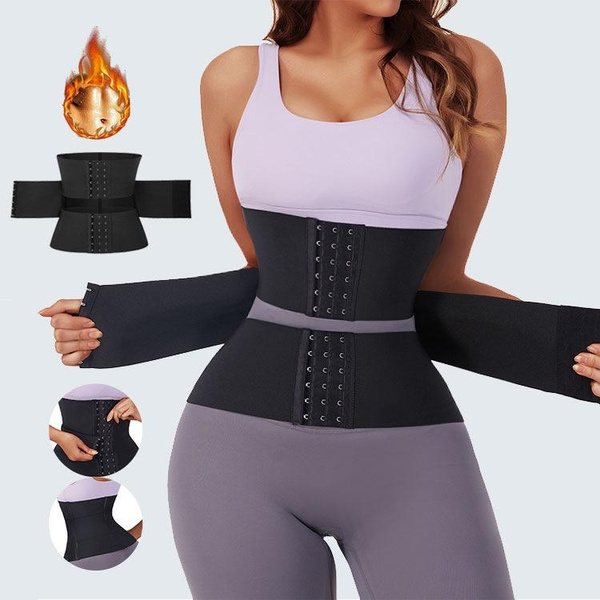 Latex Slimming Tummy Waist Trainer Double Belt Corset For Women Adjustable  Corset Belly Reducing Fajas Girdle Firm Body Shaper