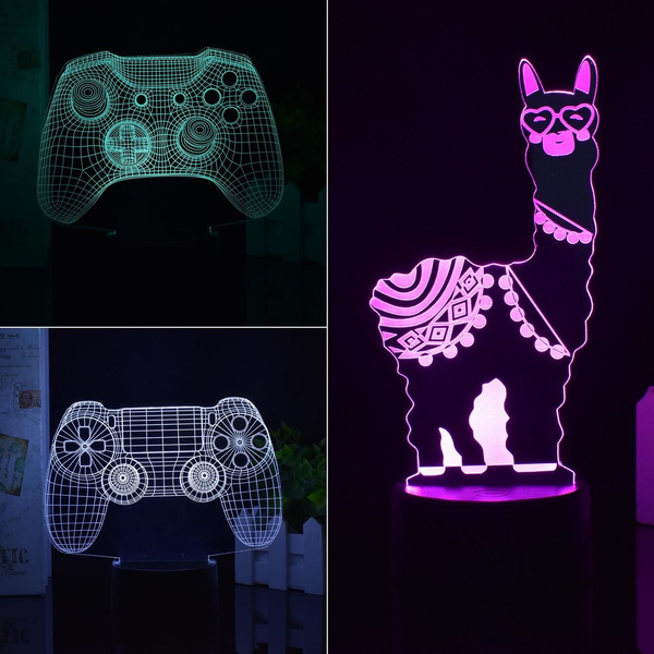 Gamer Pro Night Light, Gamepad Graphic Video Games Gift