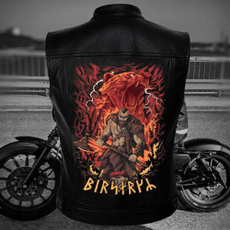 leathervestsformenmotorcycle, motorcyclevestleather, Vest, Fashion