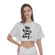 Summer, letter print, crop top, Graphic T-Shirt