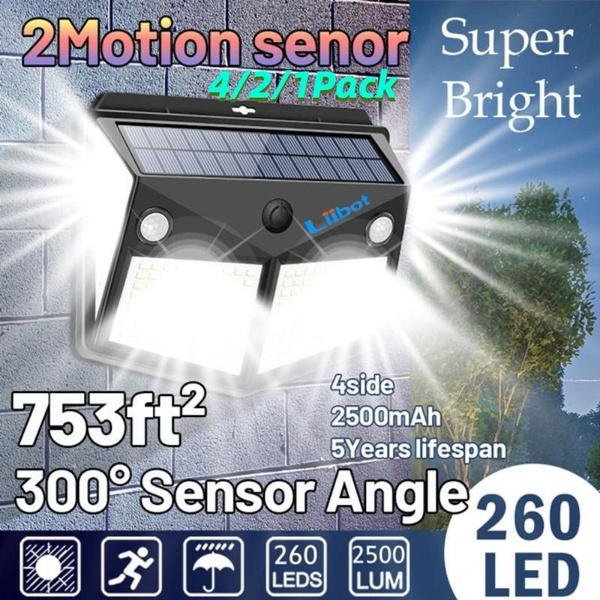 300 led solar motion sensor light