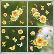 windowdecal, butterfly, Sunflowers, windowcling
