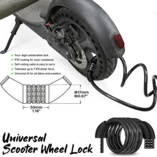 Scooter Lock Cable Bicycle Combination Locks Coiled Chain Lock Basic Self  Coiling Core Steel