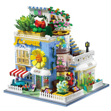 building, city, Plants, Flowers