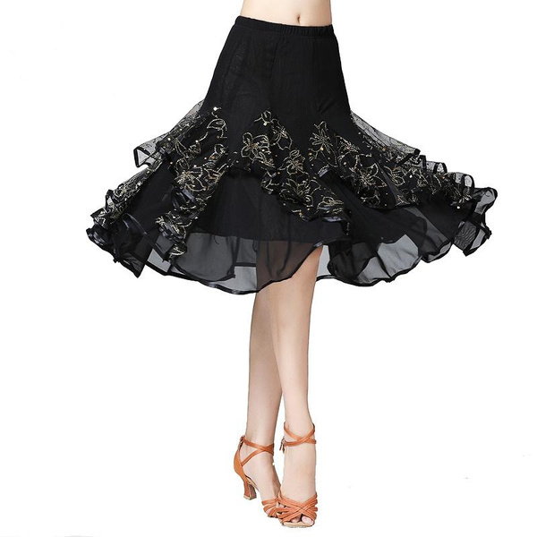 New Ballroom Dance Skirts Tango Waltz Dancing Skirts Practice Wear For Modern Standard Foxtrot 