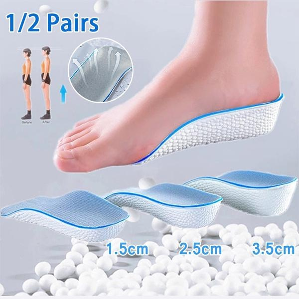 Height Increase Insoles 2-Layer Air up Shoe Lifts Elevator Shoes Insole -6  cm (2.4 inches) Heels Lift Inserts for Men and Women - Walmart.com